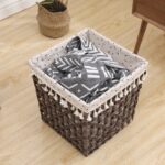 ⁦باسكت هاند ميد ببطانه كتان لحمل وتنظيم الملابس والميكب وادوات العناية بالشعر والبشرة⁩ - الصورة ⁦2⁩