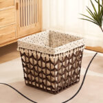 ⁦باسكت هاند ميد ببطانه كتان لحمل وتنظيم الملابس والميكب وادوات العناية بالشعر والبشرة⁩ - الصورة ⁦3⁩