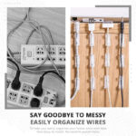 بديل الكلبسات الإصدار الجديد منظم للأسلاك والكابلات بلزق دبل فيس للتثبيت علي الحائط والمكتب  20 قطعة - الصورة 7