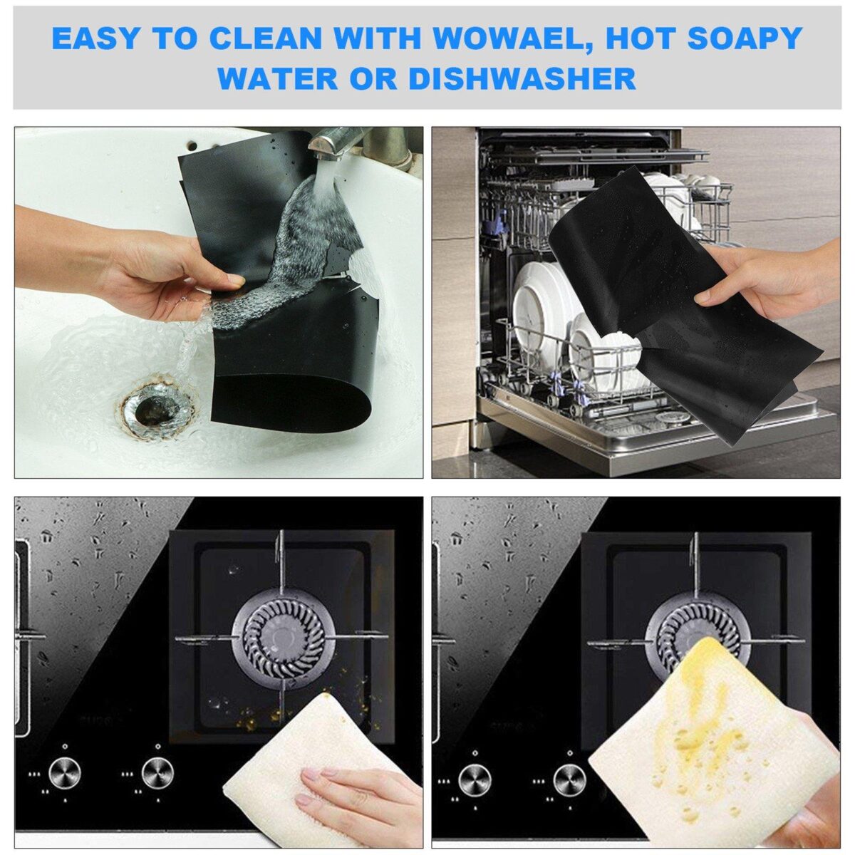 ⁦طقم بديل فويل عيون البوتاجاز وتربروف مضاد للأشتعال للحفاظ علي نظافة البوتجاز قابل للغسيل لإعادة الأستخدام⁩ - الصورة ⁦7⁩