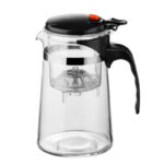 ⁦براد زجاج 1000 ملي بمصفاه قابلة للفصل بزرار للتحكم في نزول المشروبات للشاي والأعشاب بيد وغطاء محكم الغلق⁩ - الصورة ⁦5⁩