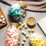 ⁦برطمان زجاج 450 ملي لحفظ التوابل والشاي والقهوة والمكسرات بغطاء خشبي⁩ - الصورة ⁦5⁩
