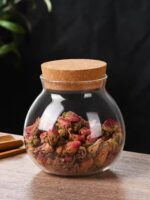 ⁦برطمان زجاجي 500 ملي حافظ للتوابل والمكسرات وقطن الميكب والاذن متعدد الاستخدام بغطاء محكم الغلق⁩ - الصورة ⁦6⁩