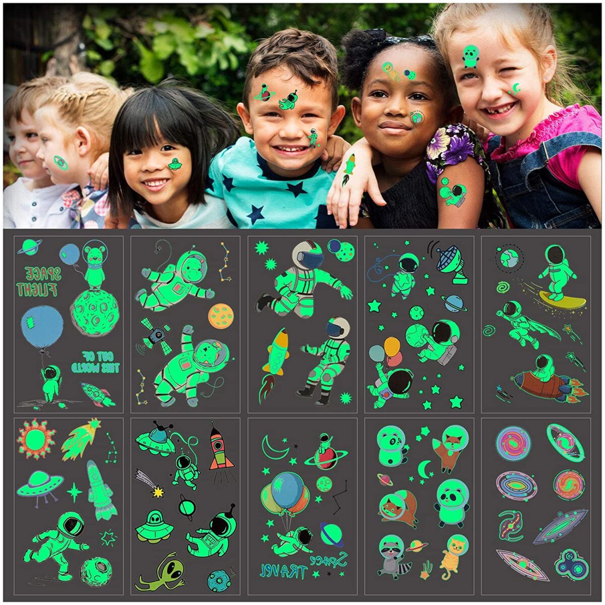 ⁦تاتو مضيء مؤقت قابل للإزالة أمن علي البشرة بأشكال مختلفة⁩ - الصورة ⁦3⁩