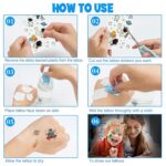 ⁦تاتو مضيء مؤقت قابل للإزالة أمن علي البشرة بأشكال مختلفة⁩ - الصورة ⁦5⁩