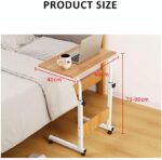 ⁦ترابيزة خشب بأرجل معدنية وعجلات لسهولة الحركة مناسبة للاب توب وتناول الطعام⁩ - الصورة ⁦7⁩