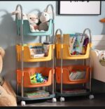 ⁦تربو 4 دور منظم وحامل لأدوات المطبخ والحمام ولعب الأطفال بعجلات لسهولة الحركة⁩ - الصورة ⁦2⁩