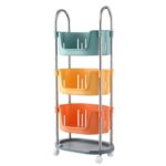 ⁦تربو 4 دور منظم وحامل لأدوات المطبخ والحمام ولعب الأطفال بعجلات لسهولة الحركة⁩ - الصورة ⁦3⁩