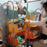 ⁦تربو 4 دور منظم وحامل لأدوات المطبخ والحمام ولعب الأطفال بعجلات لسهولة الحركة⁩ - الصورة ⁦4⁩