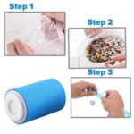 ⁦جهاز تفريغ وشفط الهواء من أكياس حفظ الطعام مع 5 أكياس تخزين للطعام والخضروات قابلة لإعادة الأستخدام⁩ - الصورة ⁦5⁩