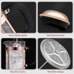 ⁦جهاز فرنش بريس لتحضير القهوة في البيت كالمحترفين 800 مللي⁩ - الصورة ⁦4⁩