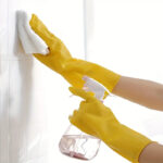 ⁦جوانتي تنظيف للمطبخ والحمام لغسيل الأطباق والفواكه والخضروات والأحواض قابل للغسيل لإعادة الأستخدام⁩ - الصورة ⁦3⁩