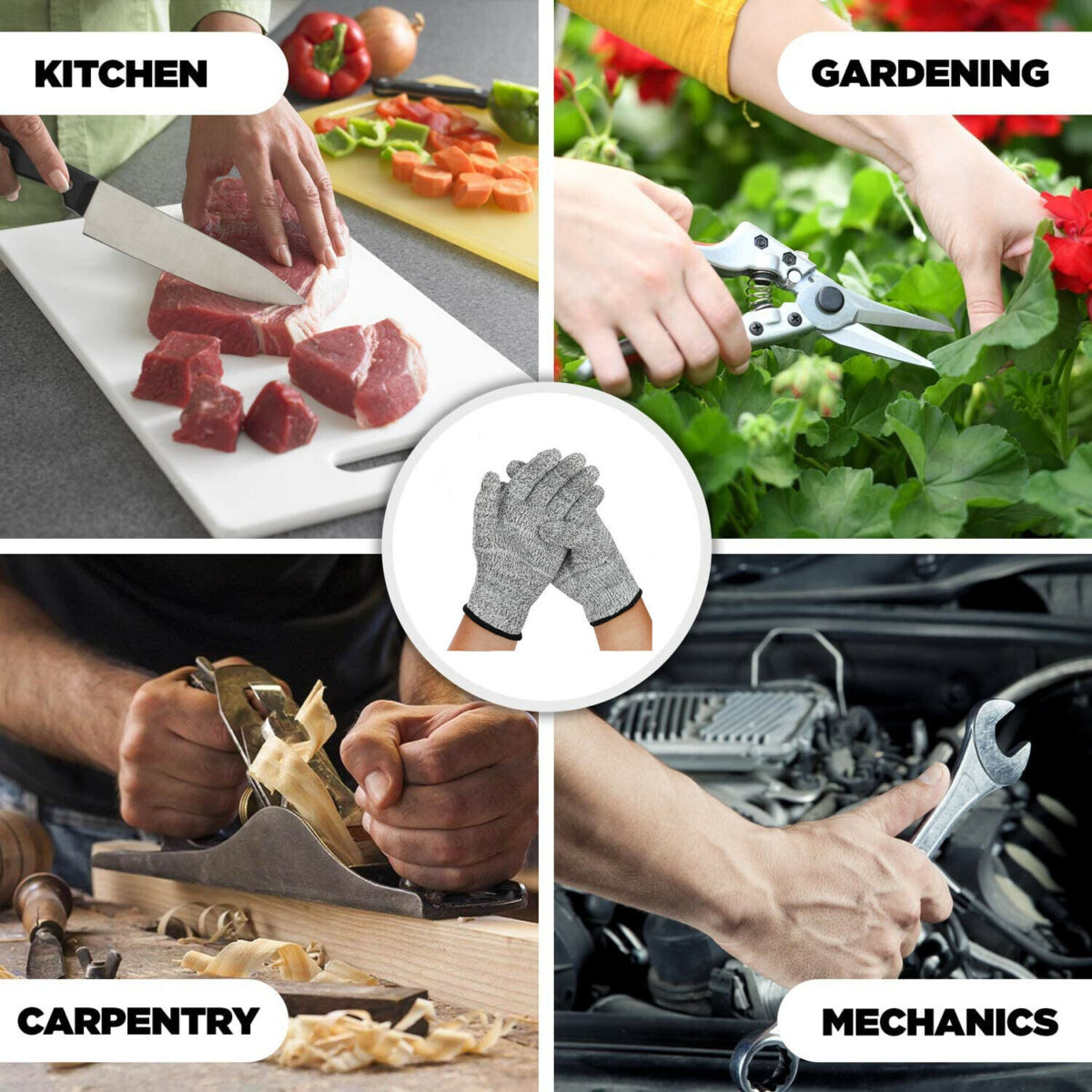 ⁦جوانتي سلامة لحماية اليد اثناء تقطيع اللحوم والخضروات⁩ - الصورة ⁦7⁩