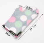 ⁦جوانتي مطبخ سيليكون طويل مبطن من الداخل وسميك مقاوم للحرارة الوان مشجره⁩ - الصورة ⁦7⁩