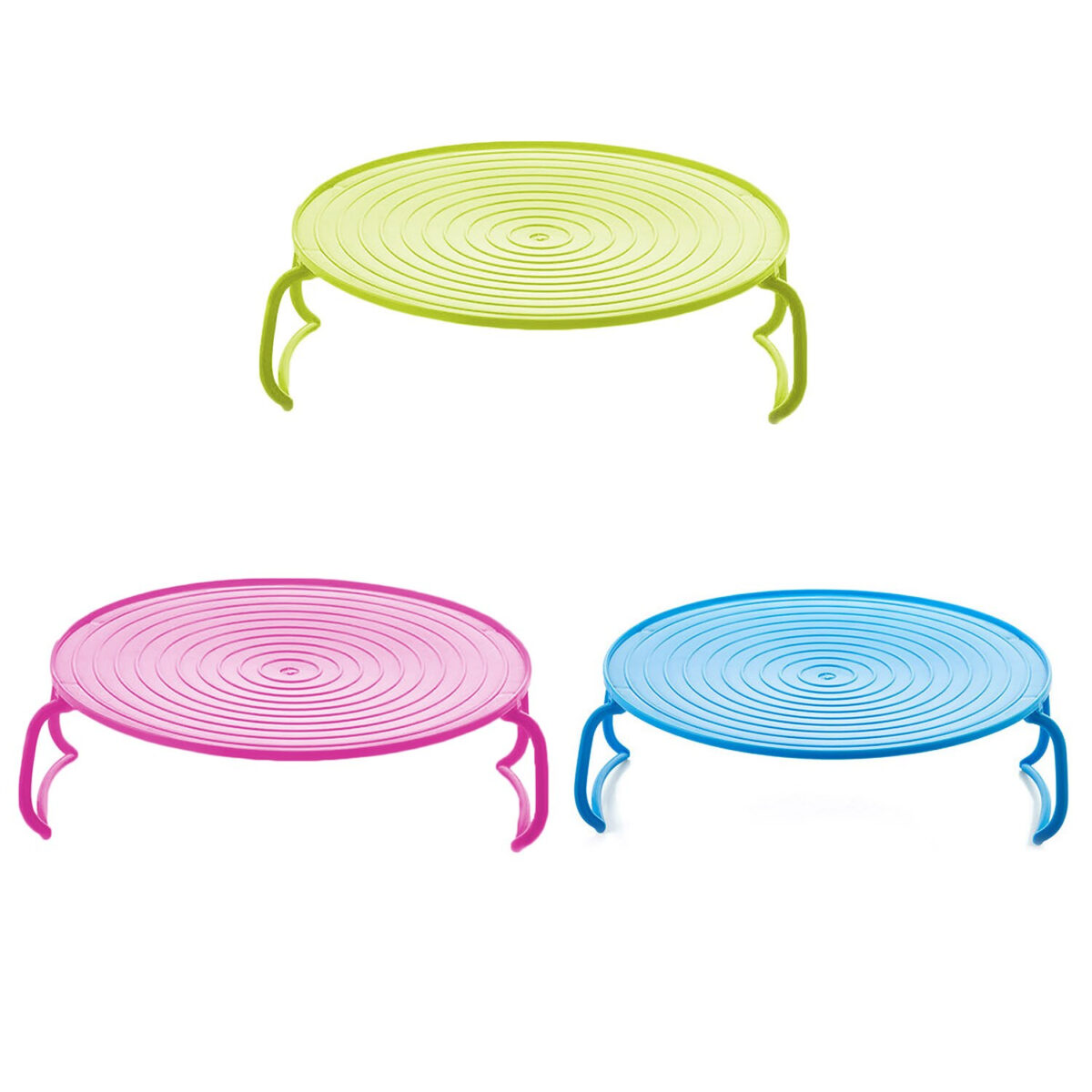 ⁦حامل اطباق داخل الميكرويف دائري بأرجل لضمان الثبات عملي وسهل التنظيف⁩ - الصورة ⁦4⁩