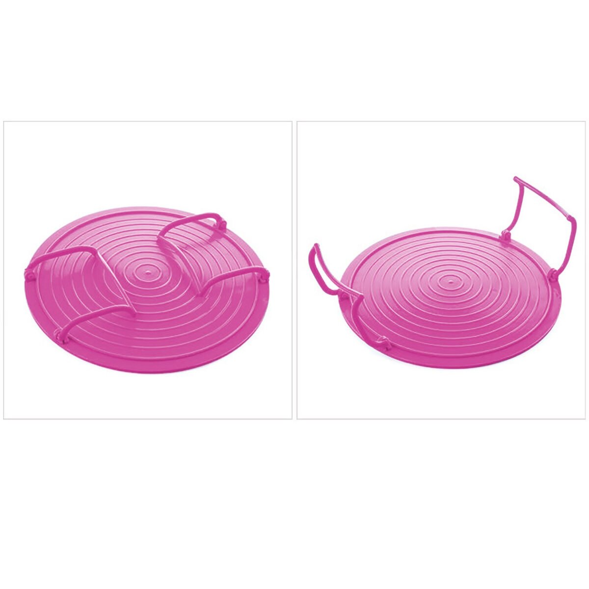 ⁦حامل اطباق داخل الميكرويف دائري بأرجل لضمان الثبات عملي وسهل التنظيف⁩ - الصورة ⁦6⁩