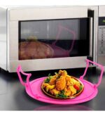 ⁦حامل اطباق داخل الميكرويف دائري بأرجل لضمان الثبات عملي وسهل التنظيف⁩ - الصورة ⁦9⁩