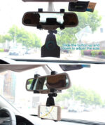 ⁦حامل الموبايل المعلق في مراية السيارة لسهولة الإستخدام أثناء القيادة⁩ - الصورة ⁦3⁩