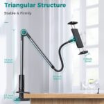 ⁦حامل تابلت بمشبك يثبت علي السرير والمكتب يدور 360 درجة للتحكم في زاوية الرؤية بمرونة⁩ - الصورة ⁦7⁩