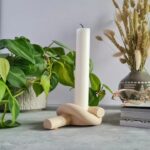 ⁦حامل شموع هاند ميد شكل عقدة من الجبس لتجديد وتغير ديكور البيت⁩ - الصورة ⁦2⁩