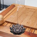 ⁦حامل عيدان البخور لوتس نحاسي شيك للمنزل والمكتب⁩ - الصورة ⁦6⁩