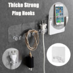 ⁦حامل فيشة ذاتي اللصق متعدد الأستخدام لأدوات المطبخ والمكانس والهواتف والكابلات⁩ - الصورة ⁦5⁩