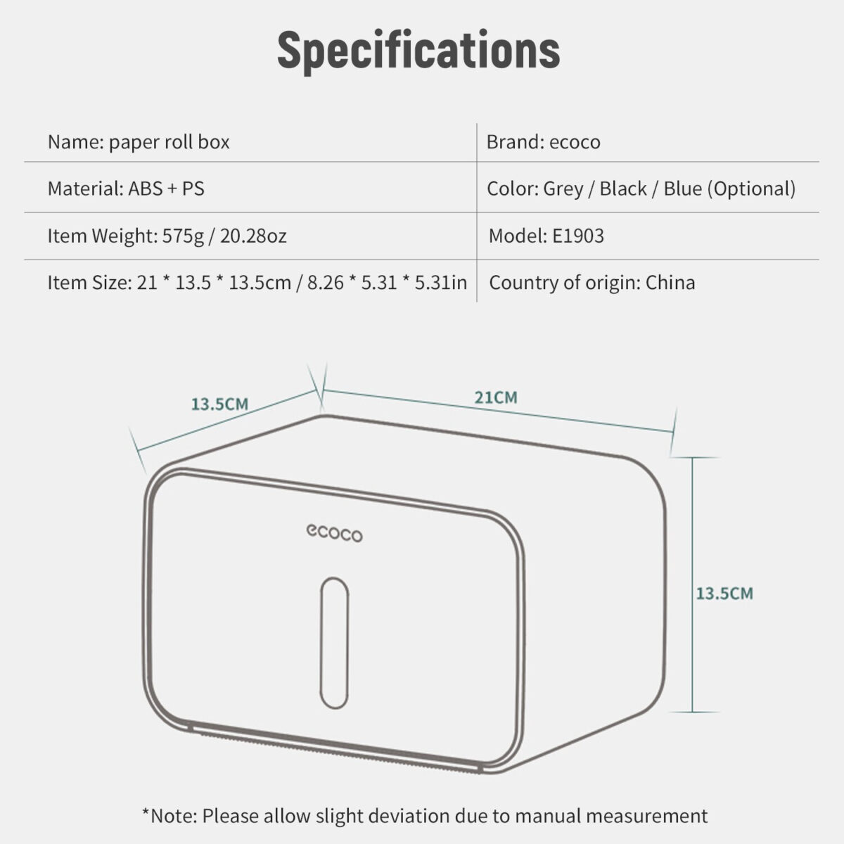 ⁦حامل مناديل للحمام والمطبخ لزق دبل فيس قوي ايكوكو⁩ - الصورة ⁦6⁩