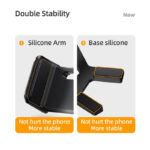 ⁦حامل موبايل سيارة دوار يثبت علي التابلوه او الزجاج الأمامي ثابت وقوي⁩ - الصورة ⁦6⁩