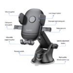 ⁦حامل موبايل سيارة يثبت بشفط الهواء علي التابلوه او الزجاج يدور 360 درجة للتحكم في زاوية الرؤية لإستخدم امن⁩ - الصورة ⁦4⁩