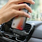 حامل موبايل سيارة يدور 360 درجة للتحكم في الزاوية يثبت في فتحات التهوية