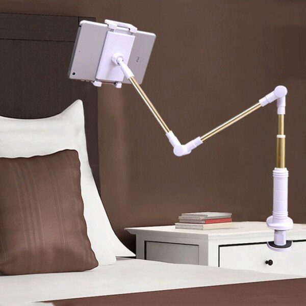 حامل موبايل وتابلت بمشبك للتثبيت علي الترابيزة والمكتب والسرير يدور للتحكم في زاوية الرؤية