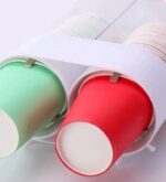 ⁦حامل وديسبنسر اكواب ورقية زوجي يحمل حتي 80 كوب بلزق دبل فيس قوي يثبت علي الحائط أو بجانب ديسبنسر المياه⁩ - الصورة ⁦4⁩