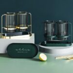 ⁦حامل ومصفاة انيق للمعالق والشوك والسكاكين بصينية قابلة للفك⁩ - الصورة ⁦3⁩