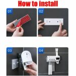 ⁦حامل ومعقم فرش الأسنان وأدوات الحلاقة وديسبنسر معجون الاسنان ٣ * ١⁩ - الصورة ⁦4⁩