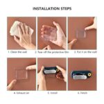 ⁦حامل ومنظم مكانس فردي من السيليكون يثبت علي الحائط بلزق دبل فيس قوي⁩ - الصورة ⁦6⁩