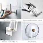 ⁦حامل وهوك ذاتي اللصق بديل للمسامير والحفر لتنظيم أدوات المطبخ والحمام والملابس متعدد الأستخدام⁩ - الصورة ⁦6⁩