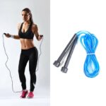 حبل قفز لممارسة التمارين الرياضية واللياقة البدنية والمساعدة علي حرق الدهون في المنزل والجيم