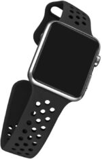 ⁦حزام ساعة رياضي مقاوم للماء والتعرق مقاس 42/44 مم بفتحات تهوية لليد بالوان مختلفة⁩ - الصورة ⁦5⁩