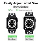 ⁦حزام ساعة رياضي مقاوم للماء والتعرق مقاس 42/44 مم بفتحات تهوية لليد بالوان مختلفة⁩ - الصورة ⁦6⁩