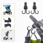 ⁦خطاف مزدوج لعربة الاطفال يدور 360 درجة لتعليق شنط الاطفال والمتعلقات الشخصية⁩ - الصورة ⁦3⁩