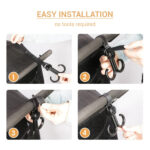 ⁦خطاف مزدوج لعربة الاطفال يدور 360 درجة لتعليق شنط الاطفال والمتعلقات الشخصية⁩ - الصورة ⁦5⁩