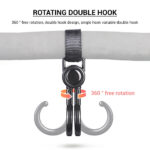 ⁦خطاف مزدوج لعربة الاطفال يدور 360 درجة لتعليق شنط الاطفال والمتعلقات الشخصية⁩ - الصورة ⁦6⁩