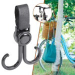 ⁦خطاف مزدوج لعربة الاطفال يدور 360 درجة لتعليق شنط الاطفال والمتعلقات الشخصية⁩ - الصورة ⁦8⁩