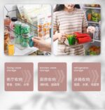 ⁦درج منظم ثلاجة للفواكه والخضروات اكليريك شفاف بيد لسهولة الحمل⁩ - الصورة ⁦4⁩