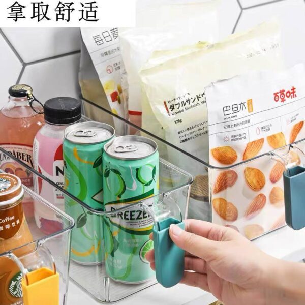 درج منظم ثلاجة للفواكه والخضروات اكليريك شفاف بيد لسهولة الحمل