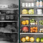 ⁦درج وعلبة منظم ثلاجة اكليريك بغطاء محكم الغلق لتنظيم وحمل الفواكه والخضروات⁩ - الصورة ⁦4⁩