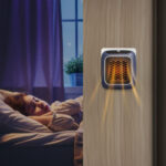 ⁦دفاية كهربائية محمولة 800 واط بدرجات حرارة مختلفة وشاشة تاتش وتايمر وريموت كنترول للتحكم عن بعد⁩ - الصورة ⁦2⁩