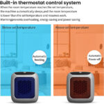 ⁦دفاية كهربائية محمولة 800 واط بدرجات حرارة مختلفة وشاشة تاتش وتايمر وريموت كنترول للتحكم عن بعد⁩ - الصورة ⁦4⁩