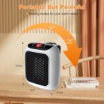 ⁦دفاية كهربائية محمولة 800 واط بدرجات حرارة مختلفة وشاشة تاتش وتايمر وريموت كنترول للتحكم عن بعد⁩ - الصورة ⁦6⁩