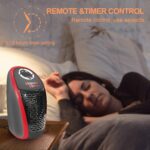 ⁦دفاية كهربائية محمولة للتغلب علي برد الشتاء بدرجات حرارة مختلفة وتايمر وريموت كنترول للتحكم عن بعد 400 واط⁩ - الصورة ⁦2⁩